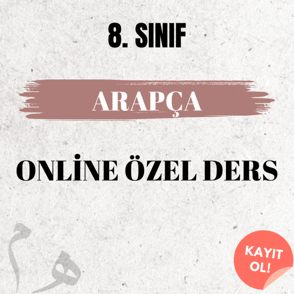 8. Sınıf Arapça Online Özel Ders