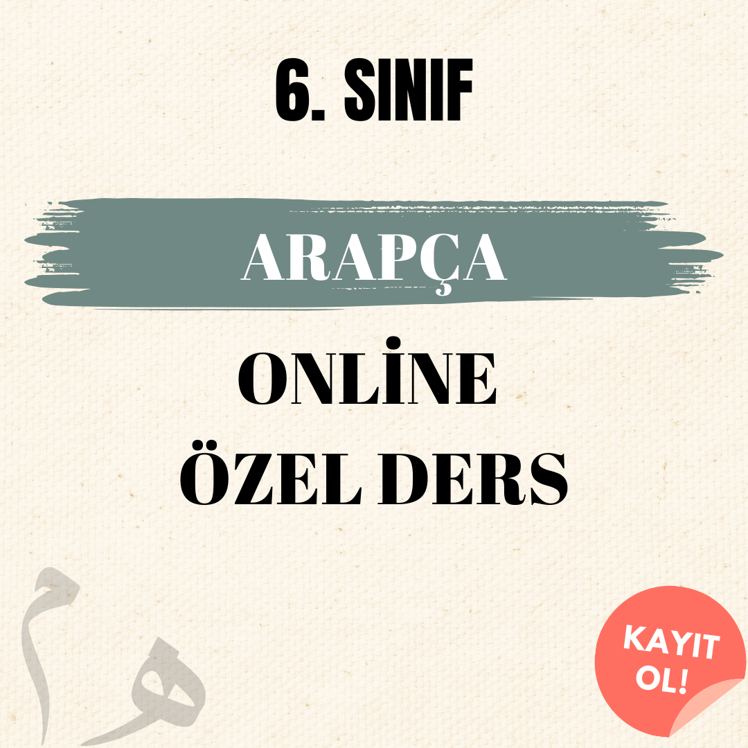 6. Sınıf Arapça Online Özel Ders