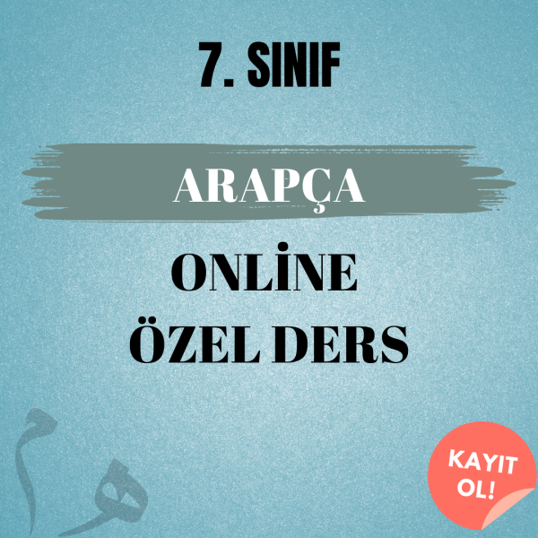 7. Sınıf Arapça Online Özel Ders