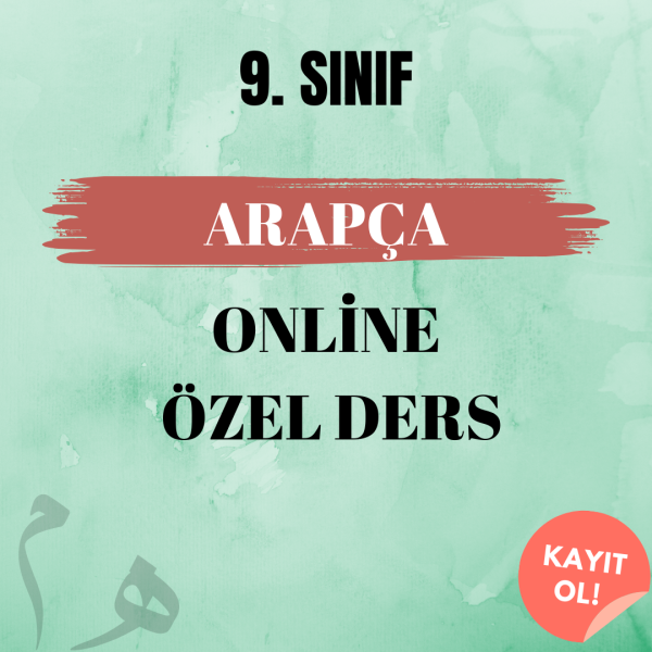 9. Sınıf Arapça Online Özel Ders