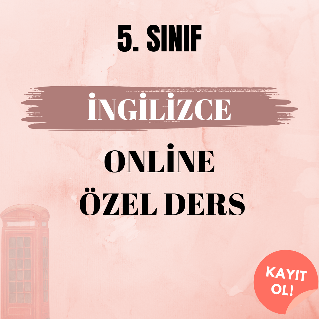 5. Sınıf İngilizce Online Özel Ders