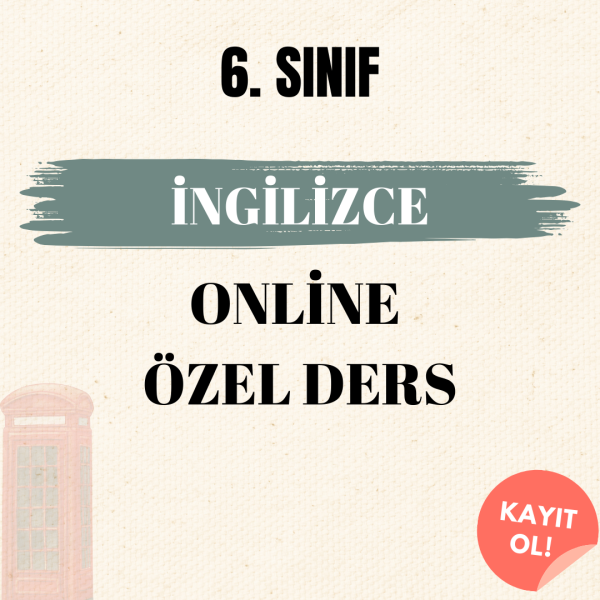6. Sınıf İngilizce Online Özel Ders